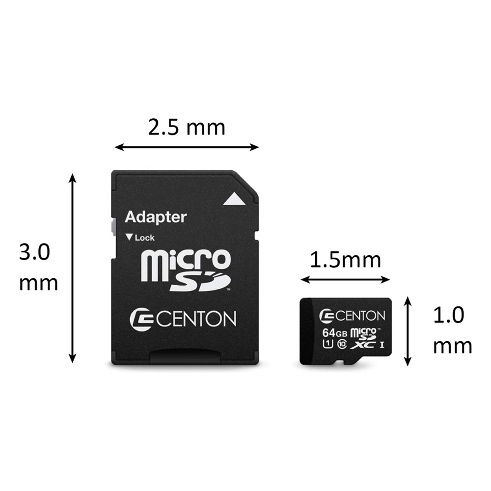 Centon Electronics 64GB Micro SD Card (S1-MSDXU1-64G)