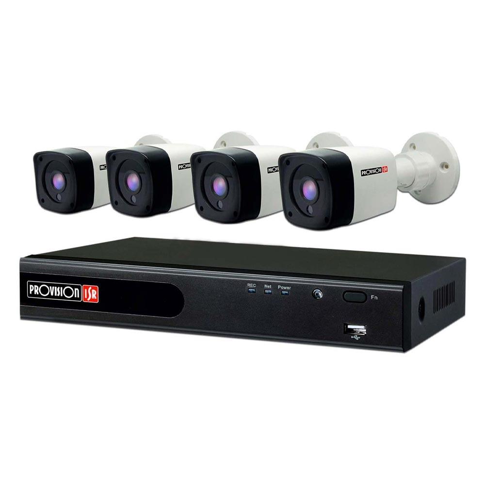 Kit de vigilancia Provision ISR con 1 DVR SA-4100AHD-2L, 4 canales - Negro/Blanco