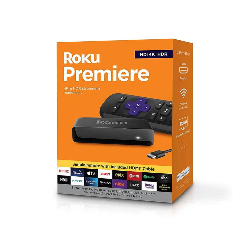 Roku 3920RW Premiere 4K HDR Streaming Player Black