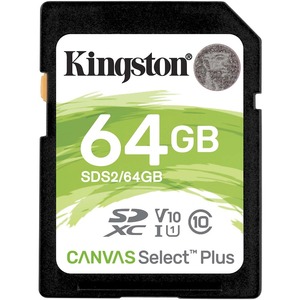 Kingston Canvas Select Plus 64 GB Clase 10/UHS-I (U1) SDXC - 1 paquete