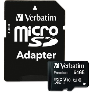 microSDXC Verbatim - 64 GB - Class 10/UHS-I (U1) - 1 Paquete(s) - Conforme con normas TAA